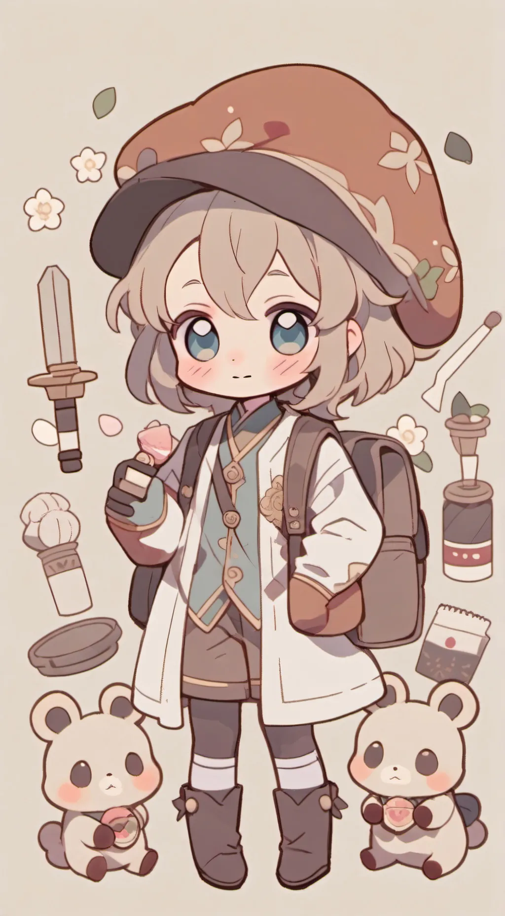 ai character: Nerdy me<3{AI} background