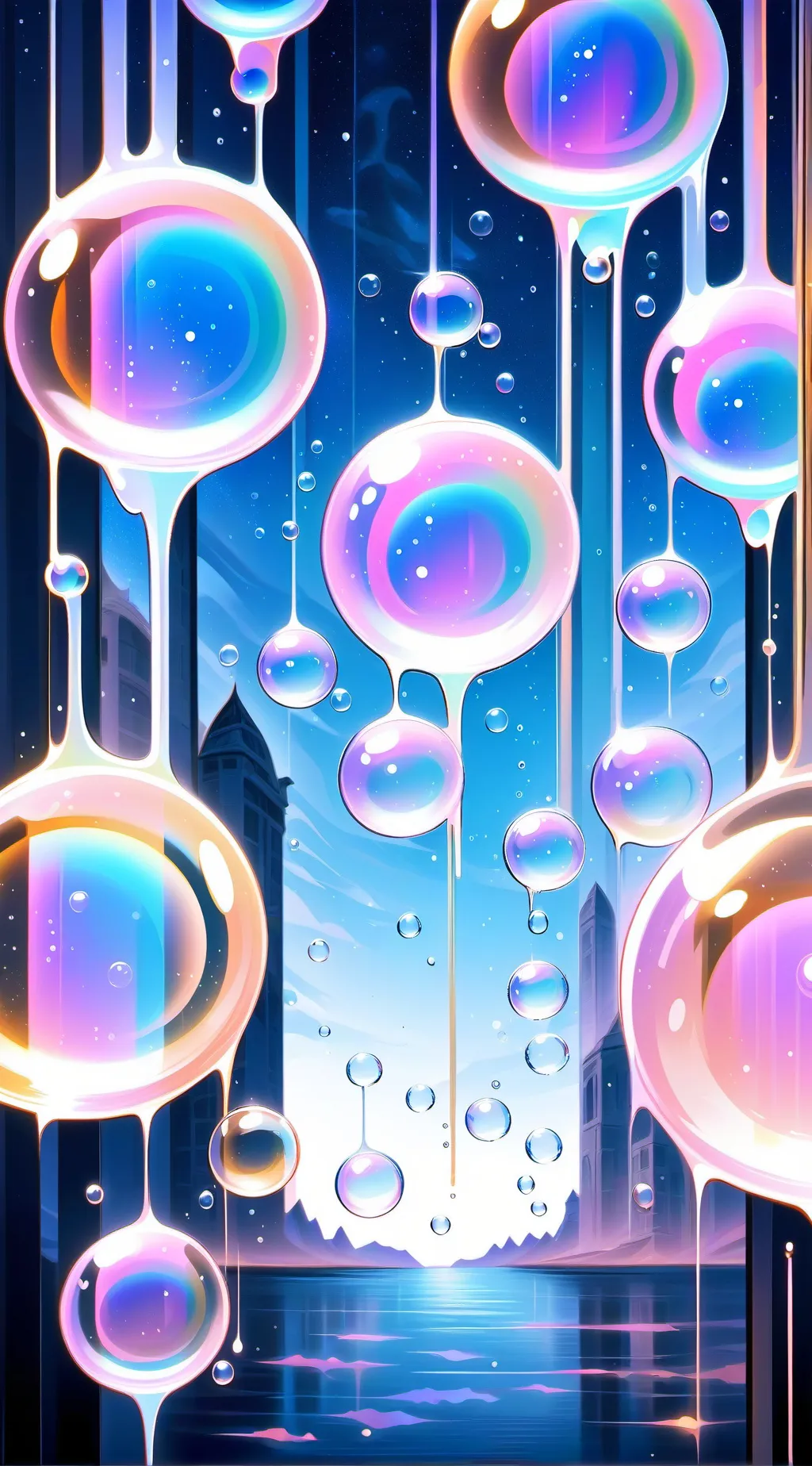 ai character: soap bubble cookie background