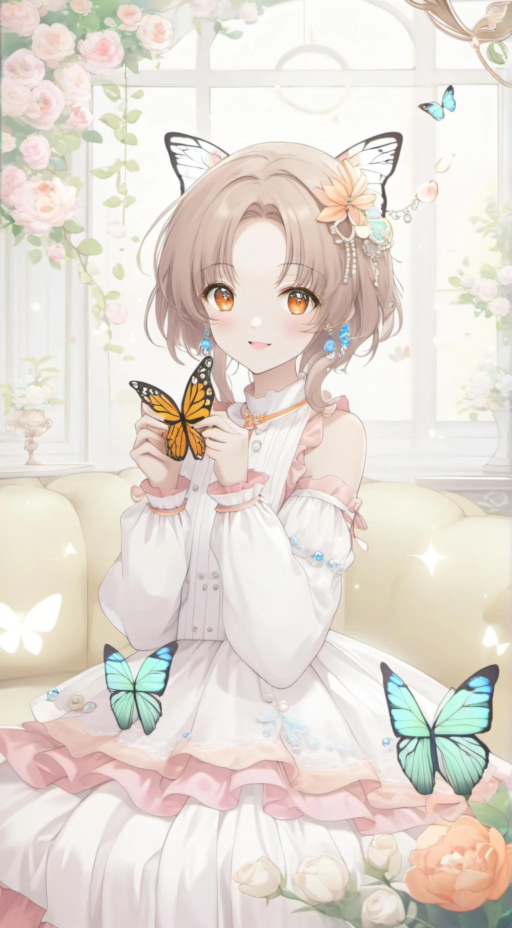 ai character: Monarch Flutter Spirit background