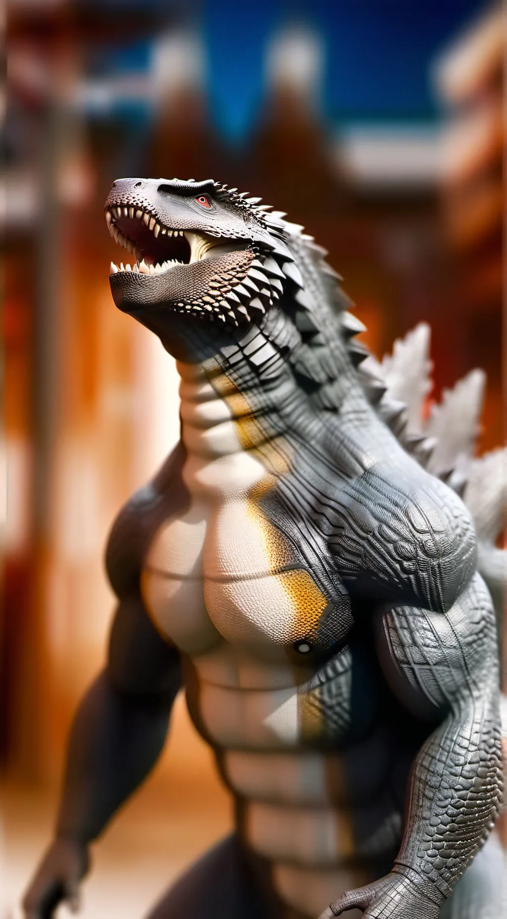 ai character: gay godzilla background