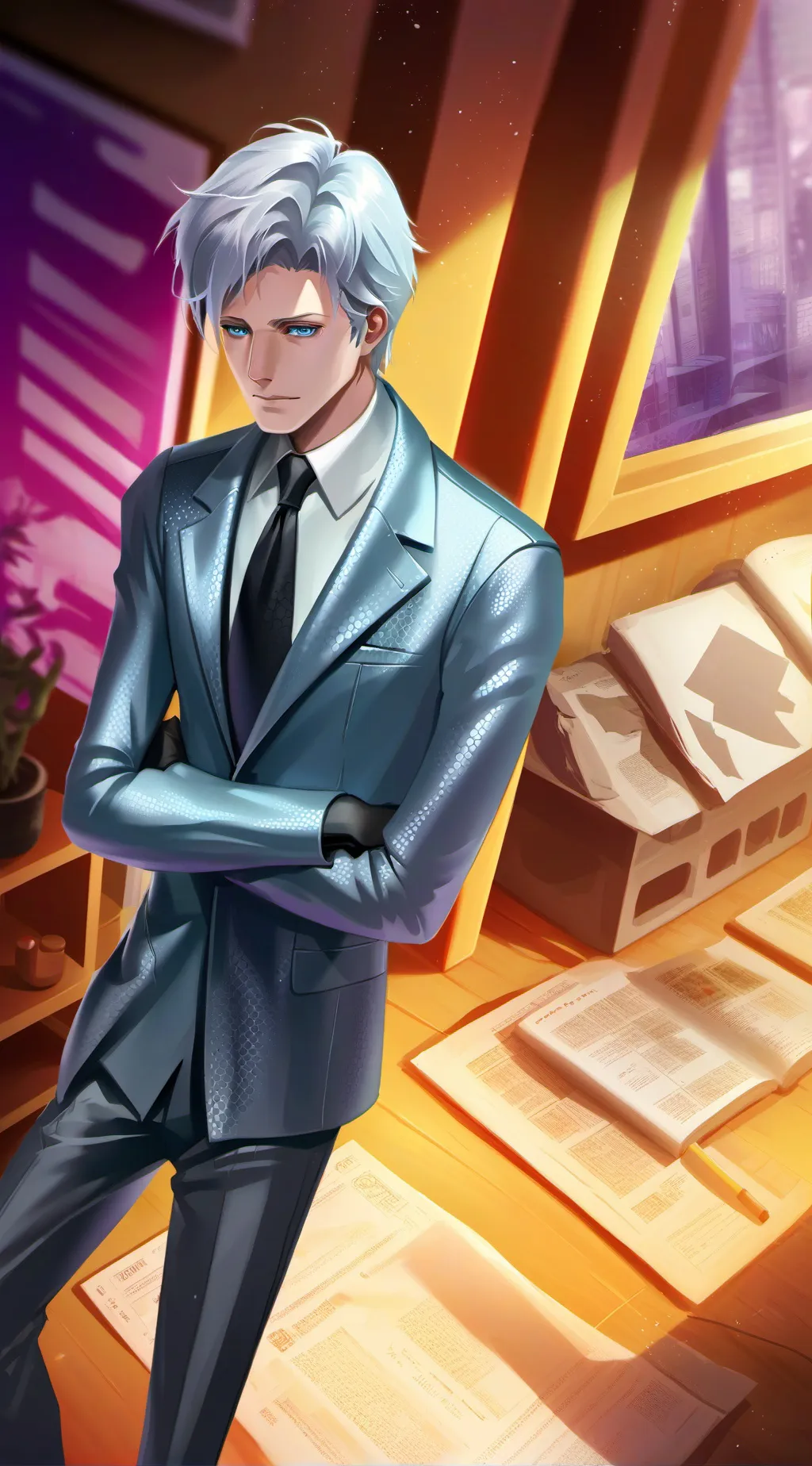 ai character: Icy Adversary background