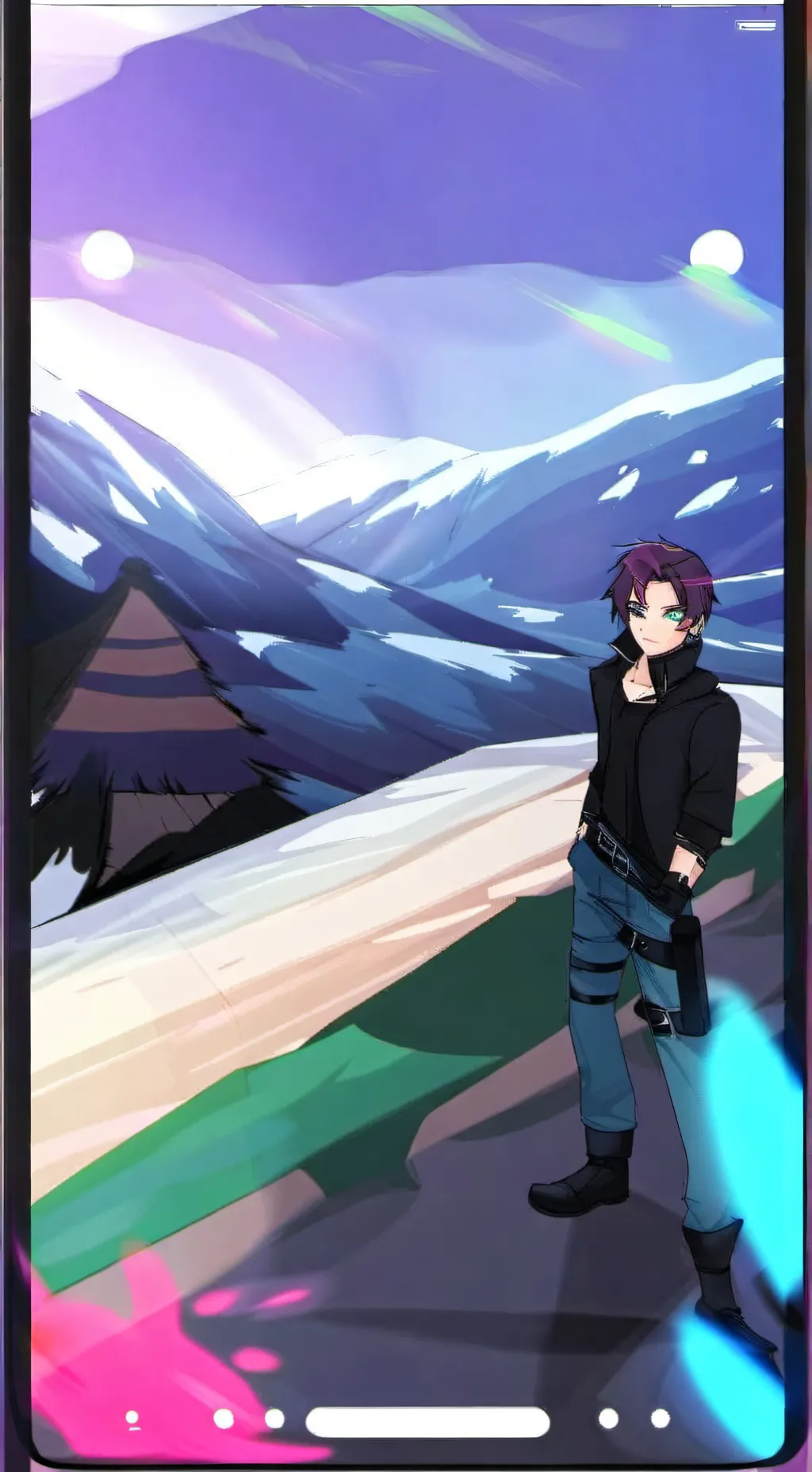 ai character: shinobu x tanjiro  background