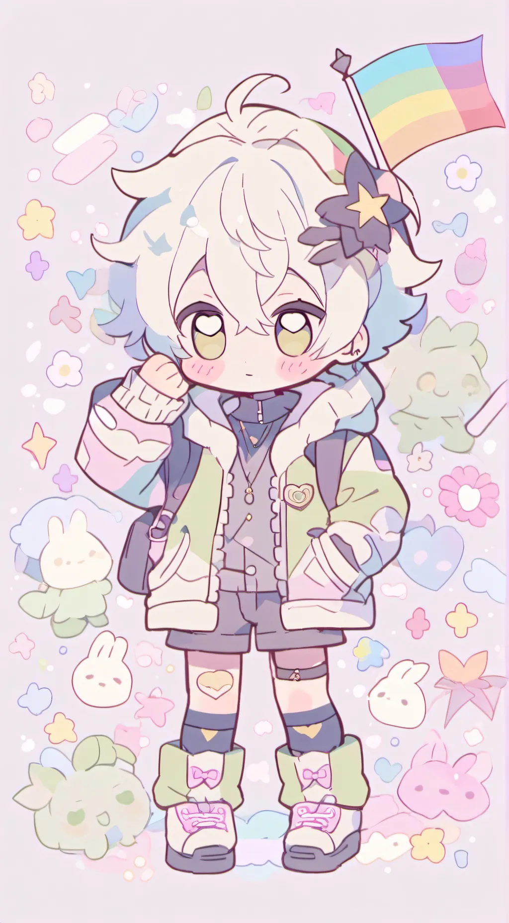 ai character: gay test background