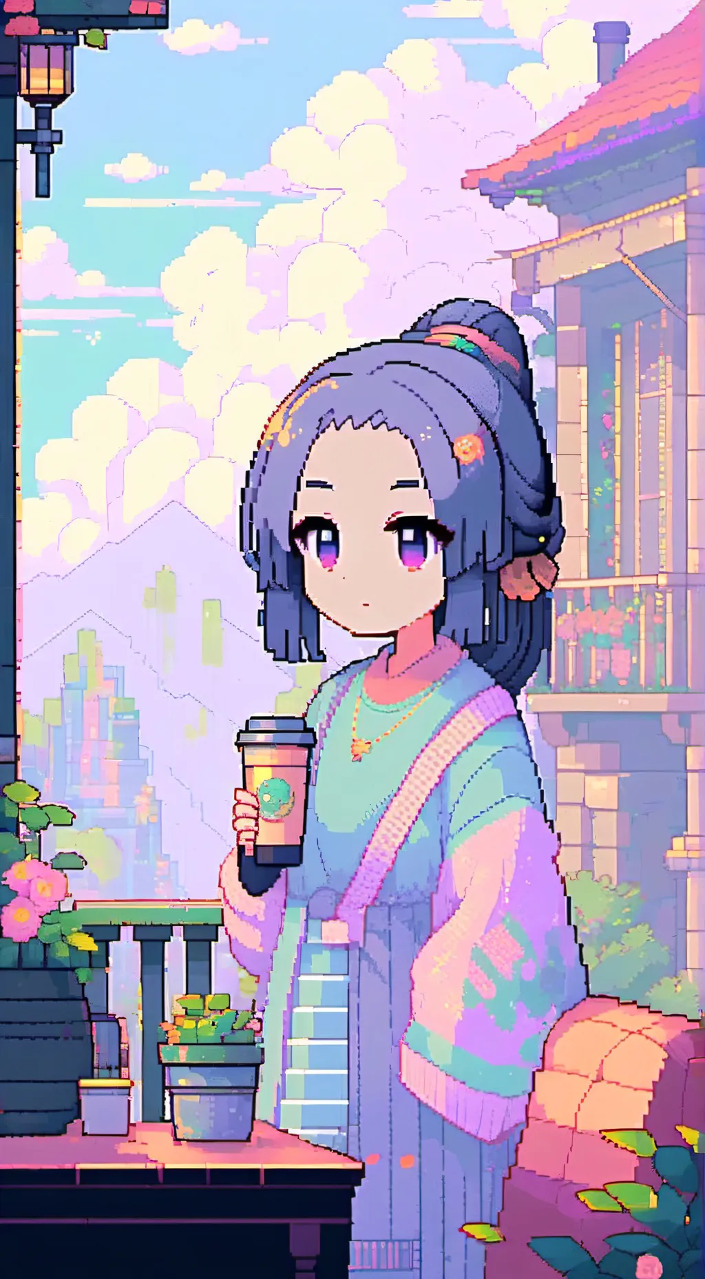 ai character: 💙🐶💙 background