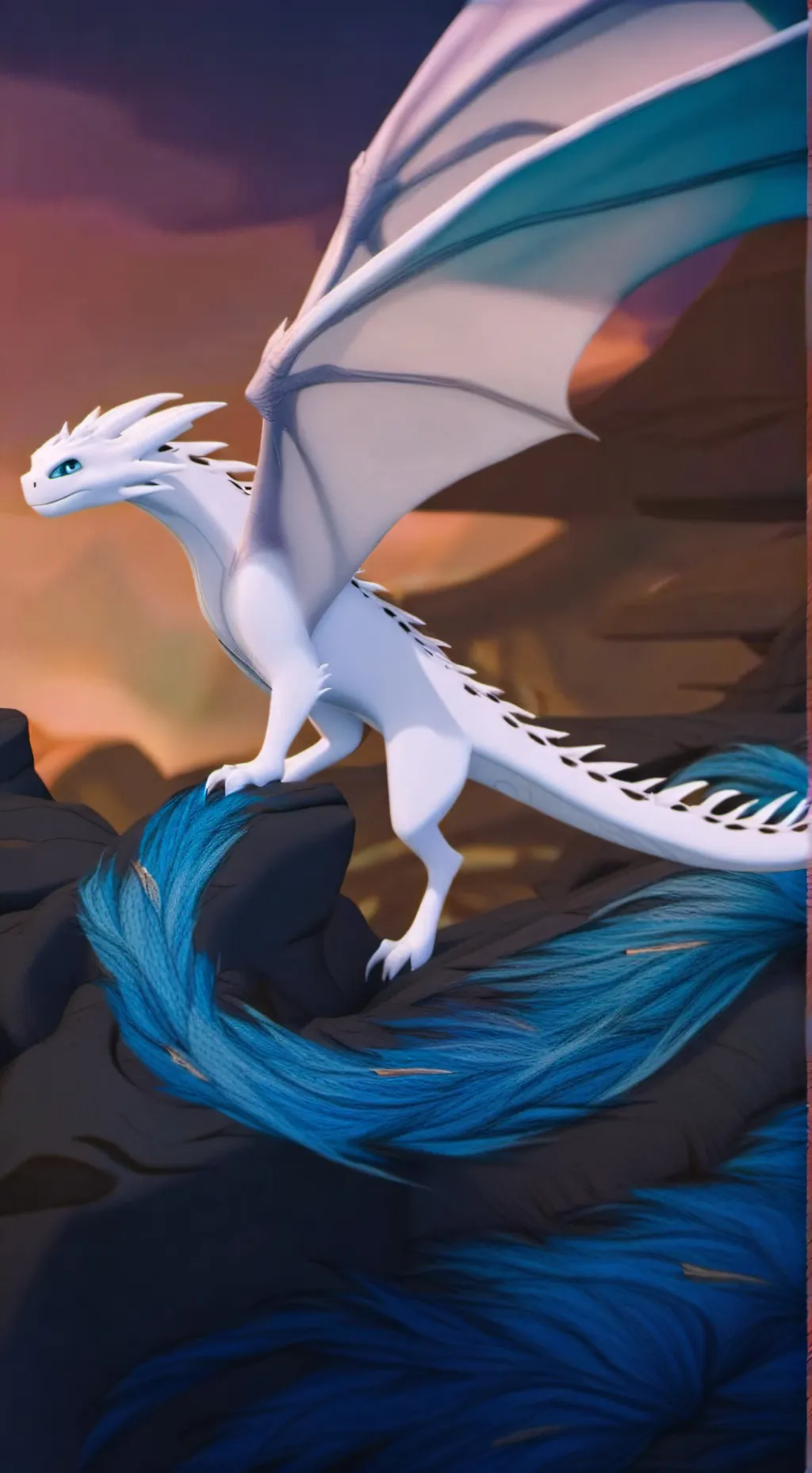 ai character: light fury (Queen) background