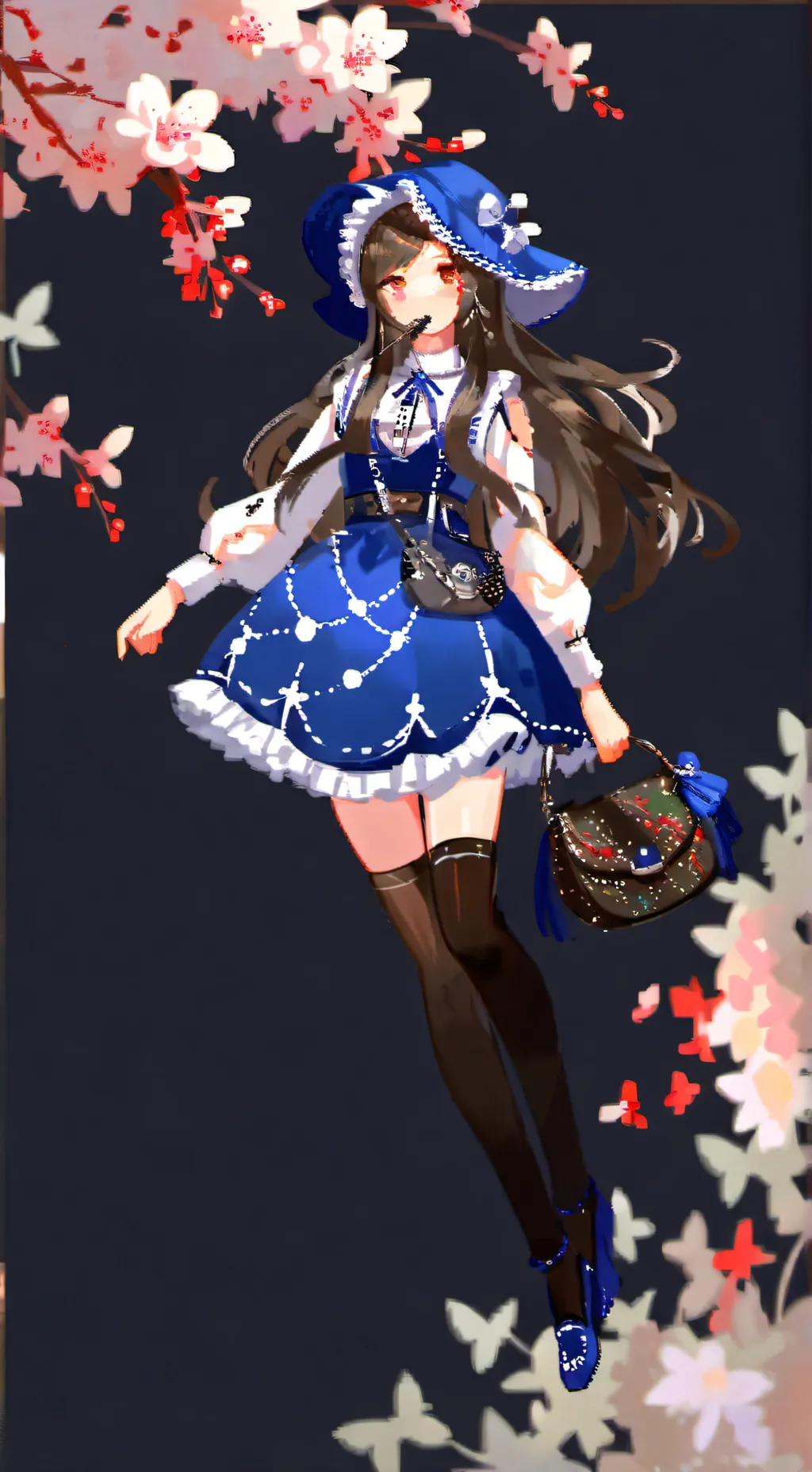 ai character: winter background