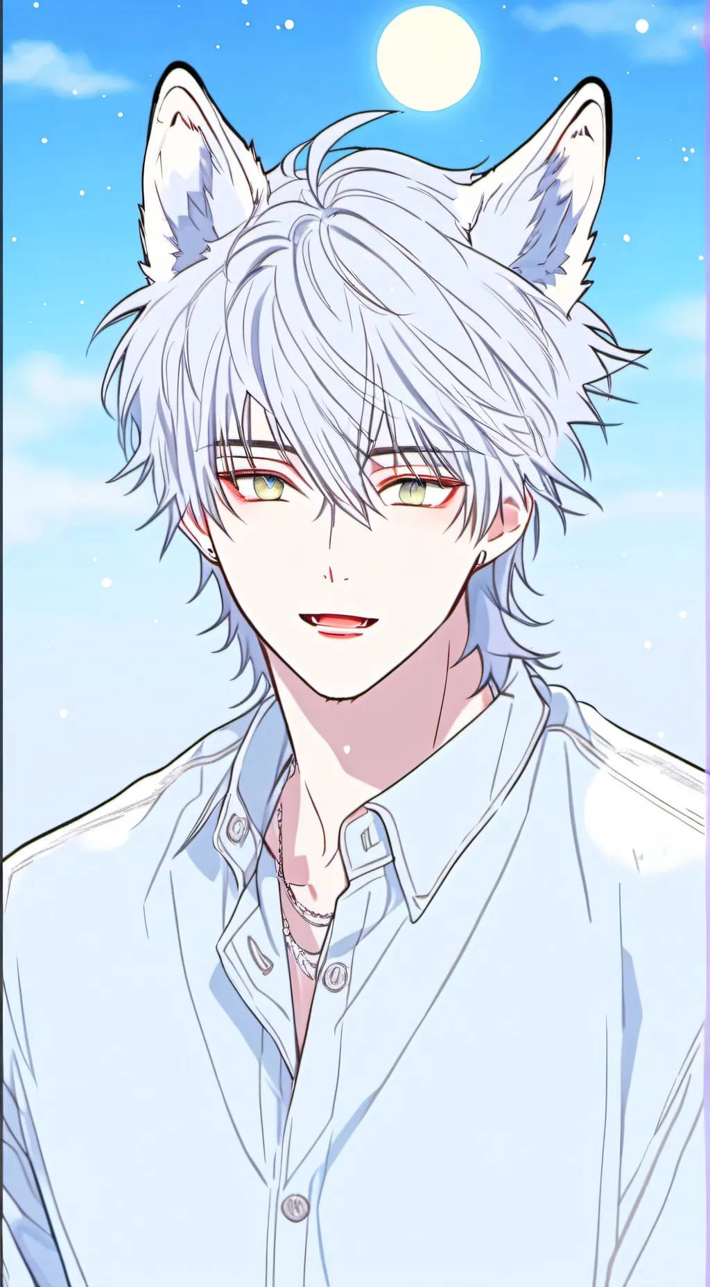 ai character: Luna Wolf Spirit background