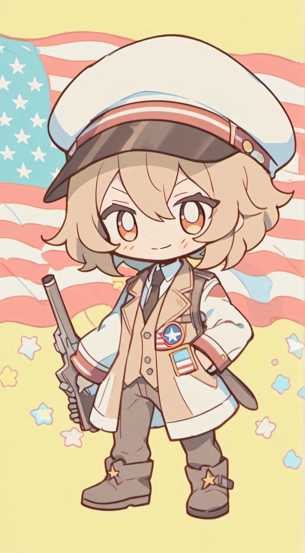 ai character: USA (countryhuman) background