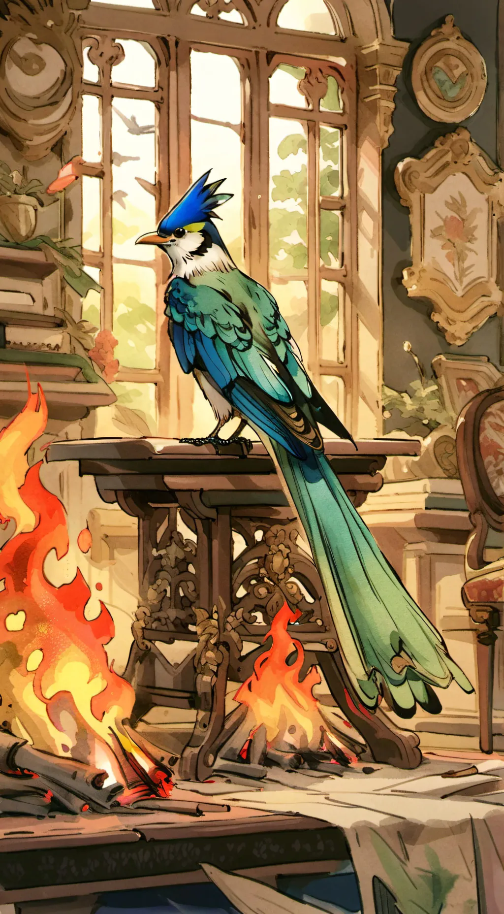 ai character: mothra triste background