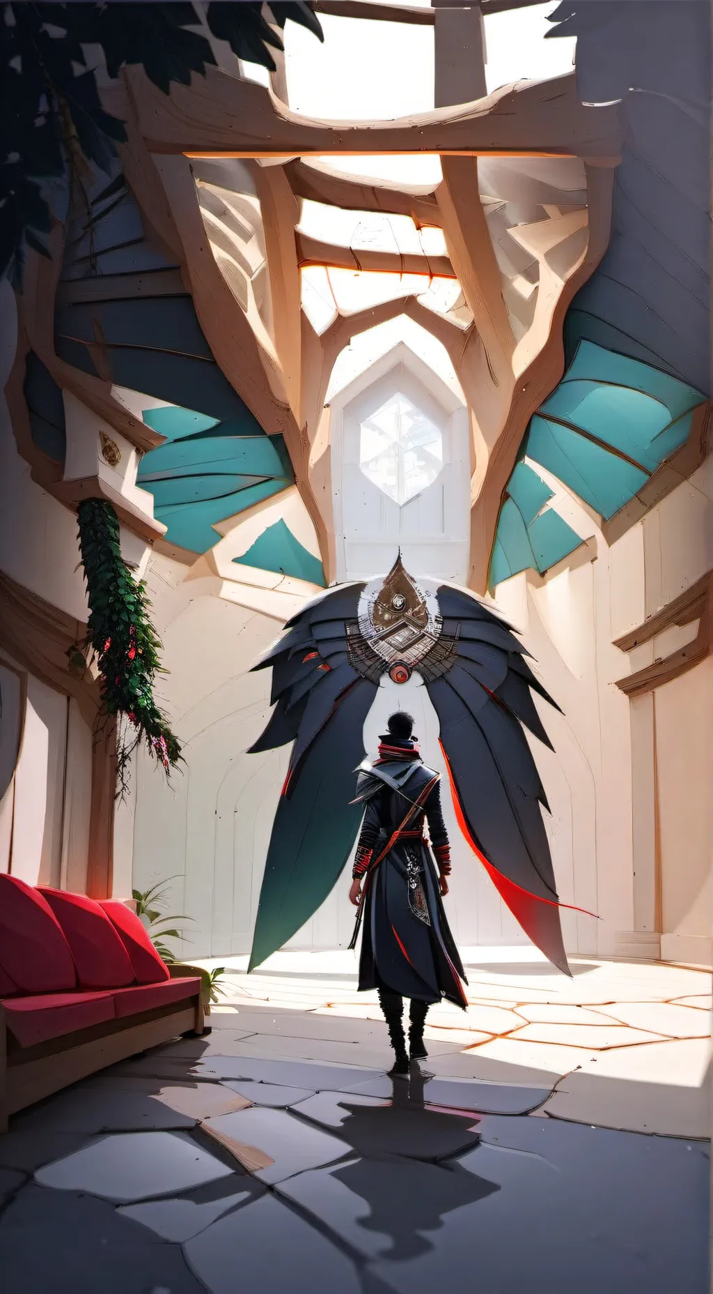 ai character: cballs school  background