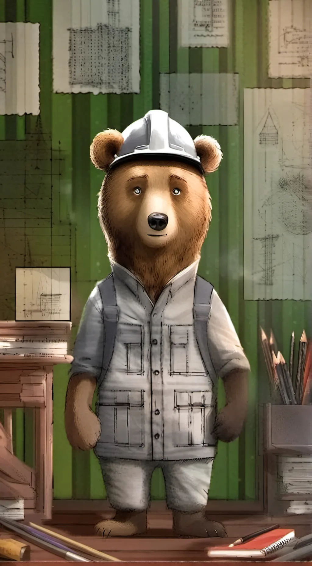 ai character: Blueprint background