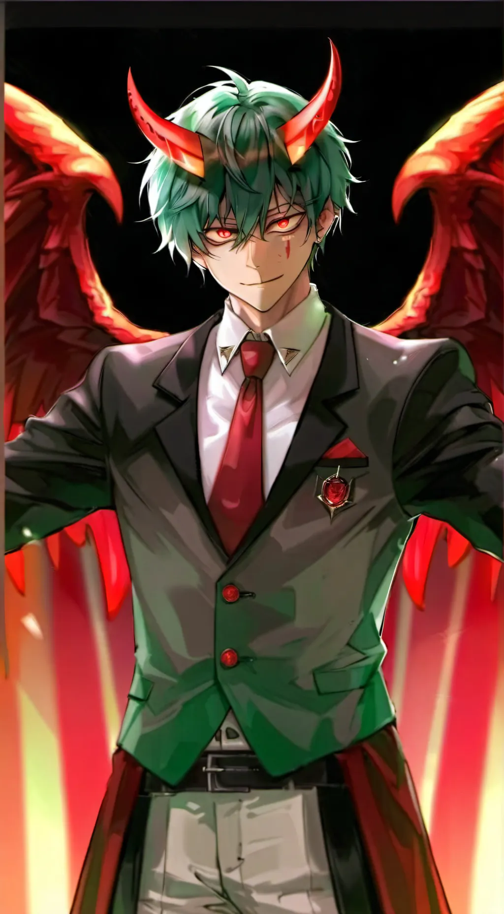 ai character: Deku demon background