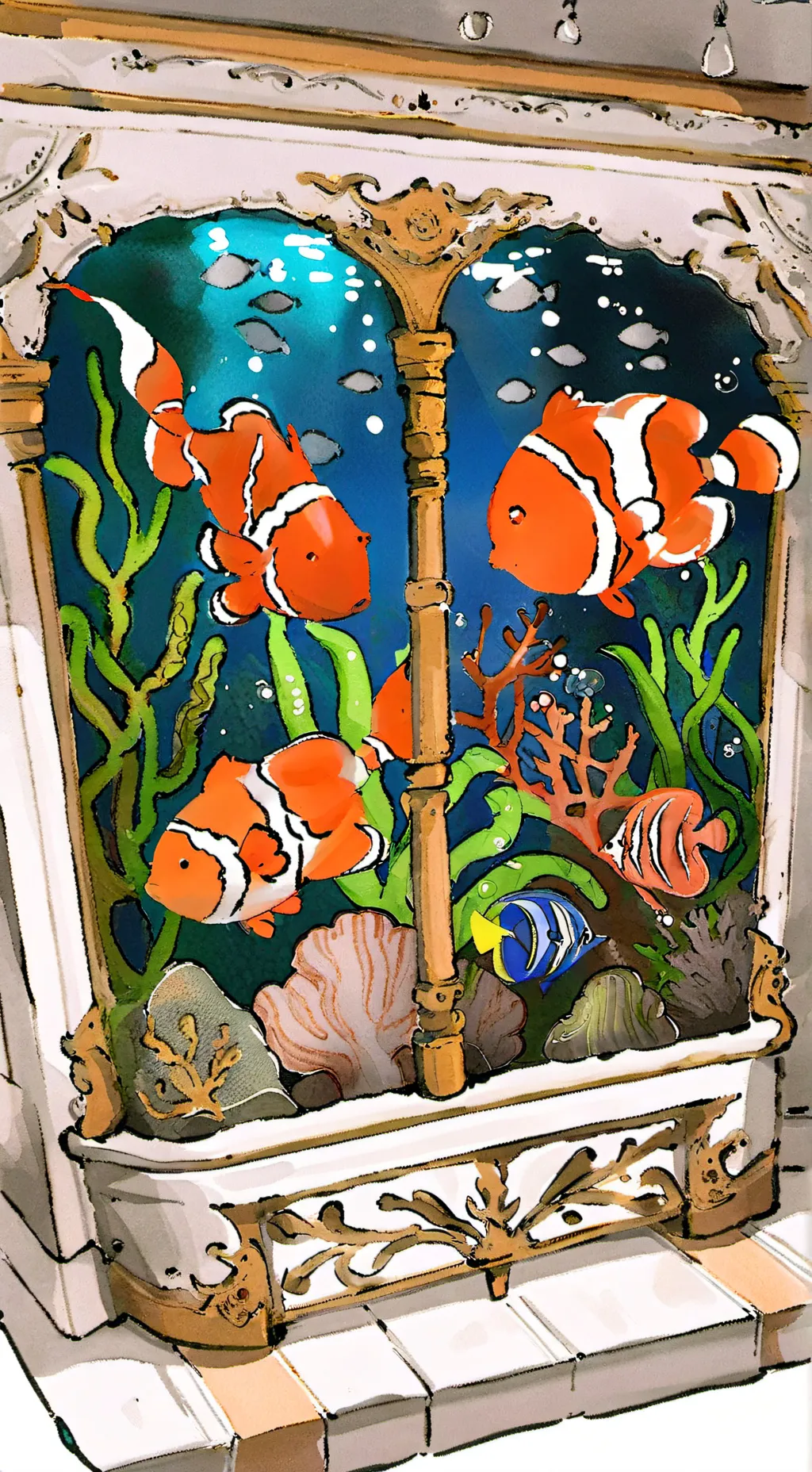 ai character: DSMP(Aquarium) background