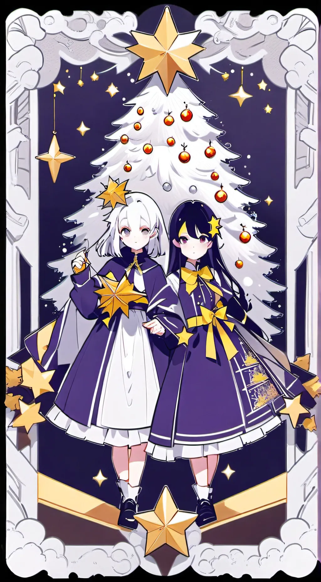 ai character: MHA CHRISTMAS!  background