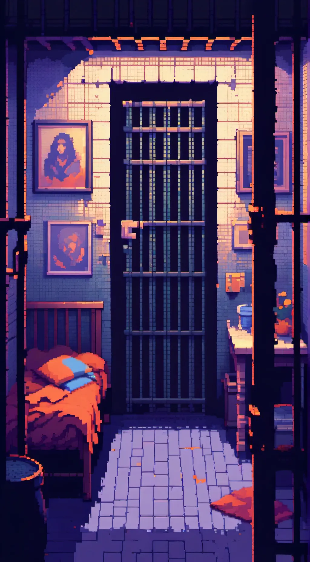 ai character: hot prison 🔥🔱 background