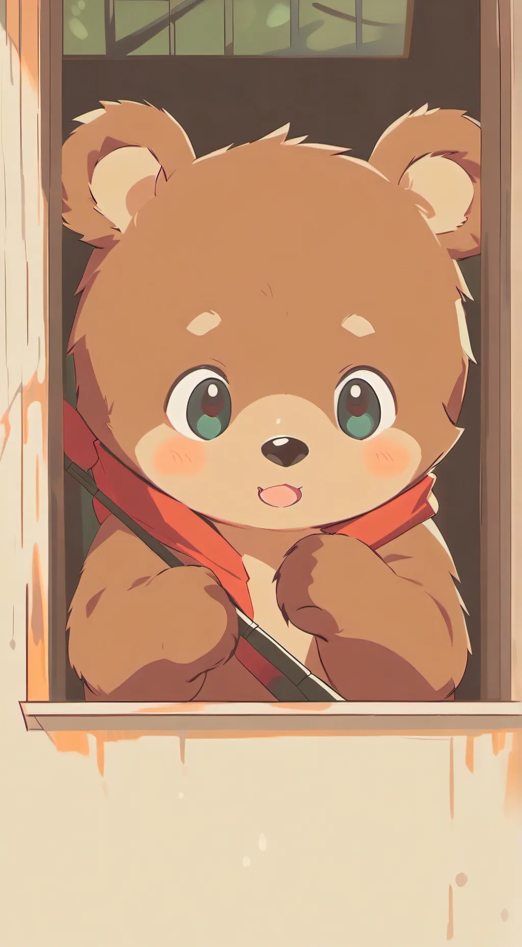 ai character: Bear Cub Furry background