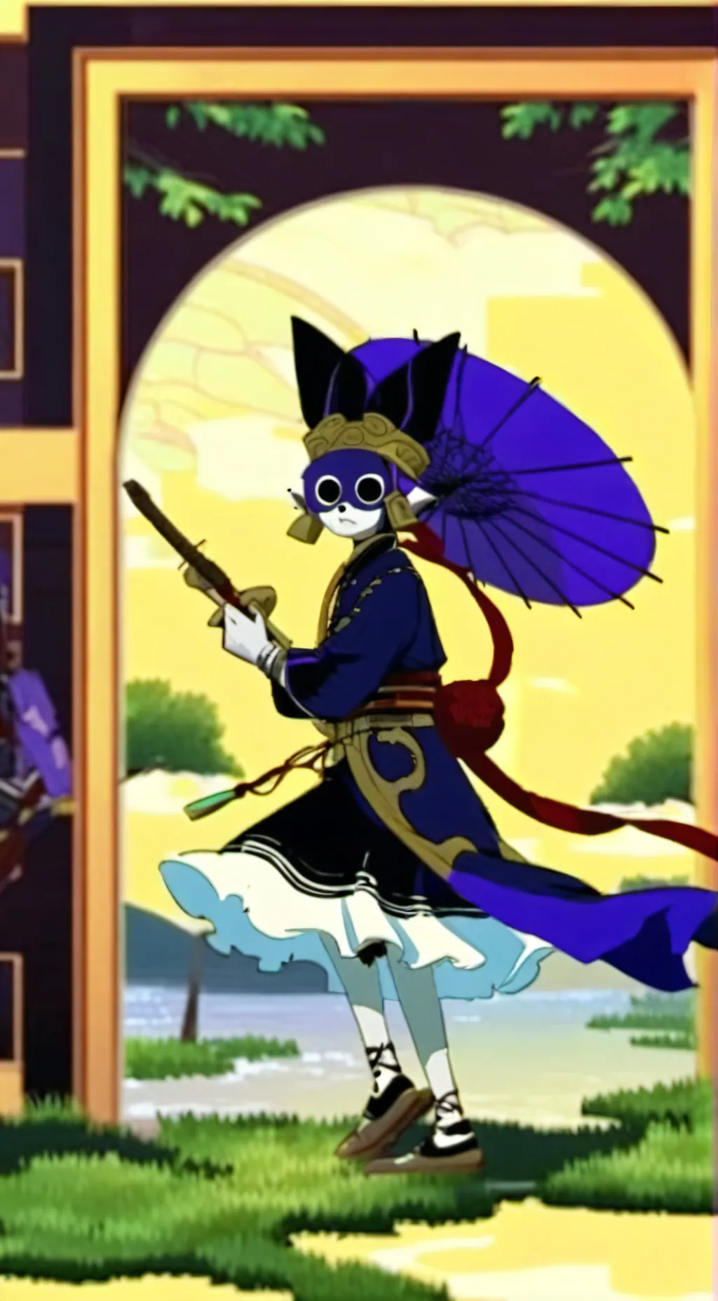 ai character: gato background