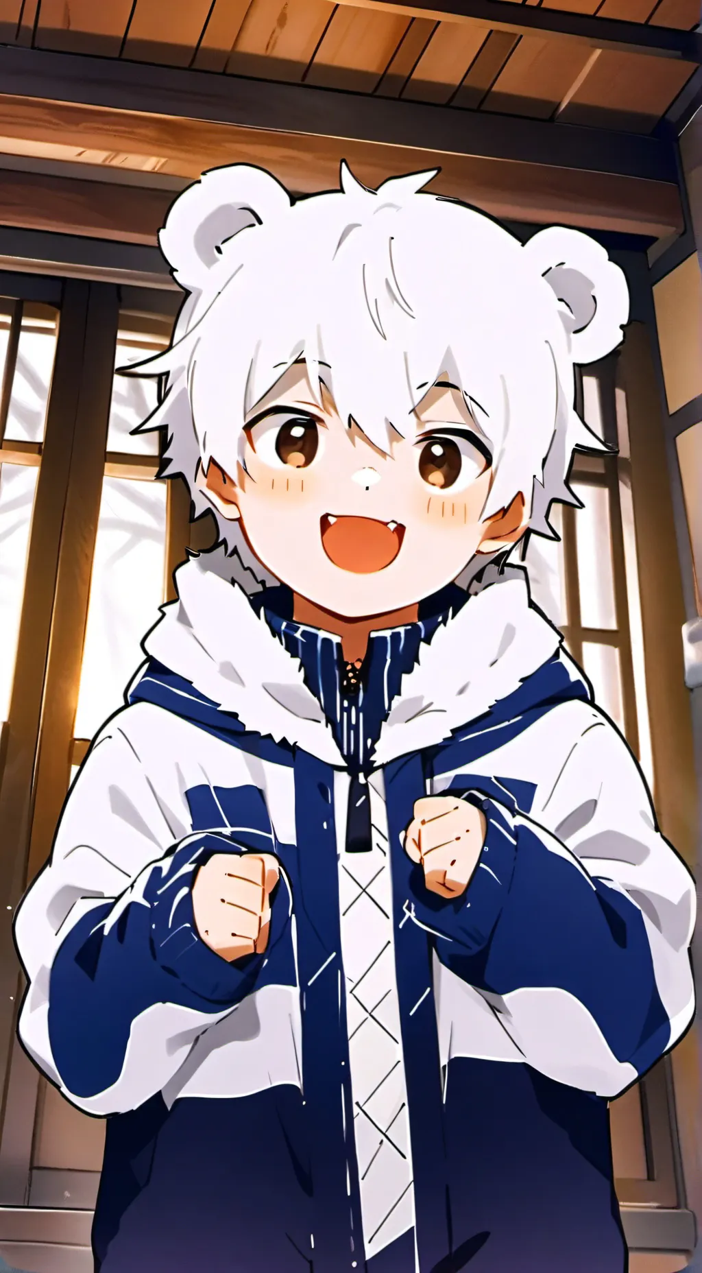 ai character: Polar Kitty Spirit background