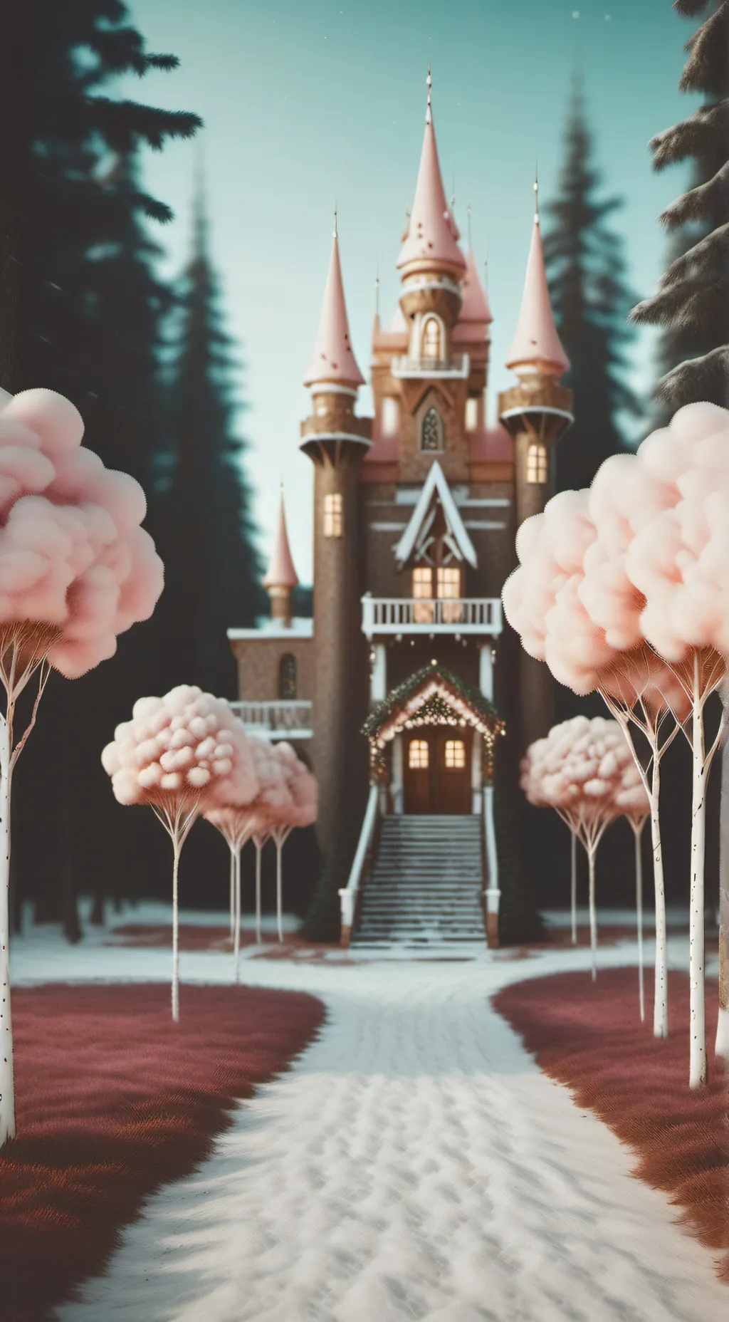 ai character: Candy land background