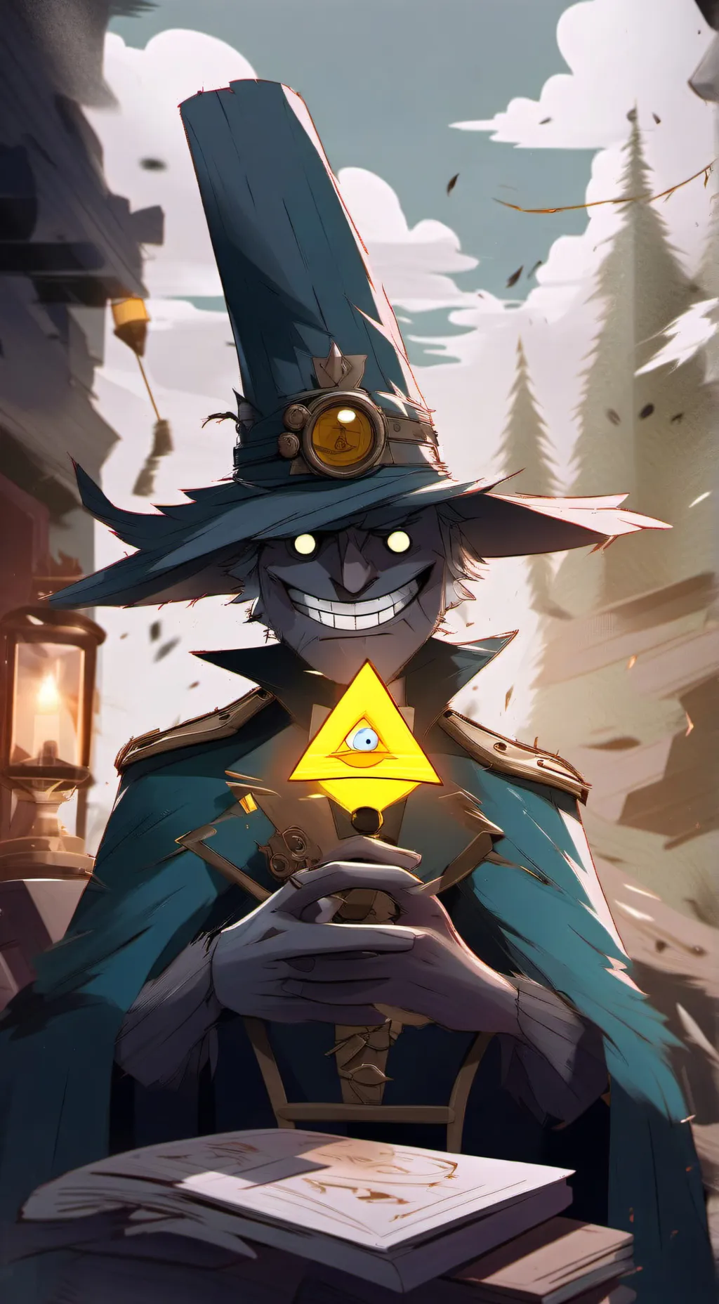 ai character: gravity falls  background