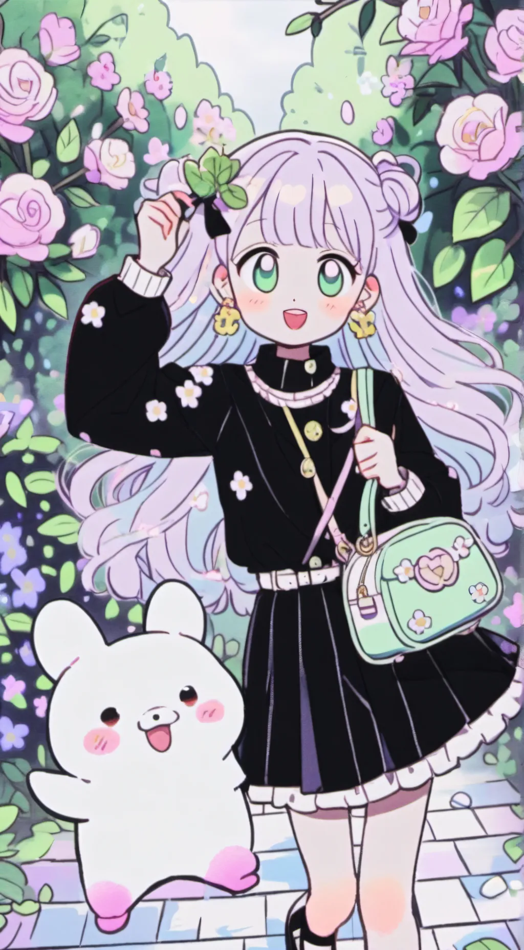 ai character: pepa pig crazy  background