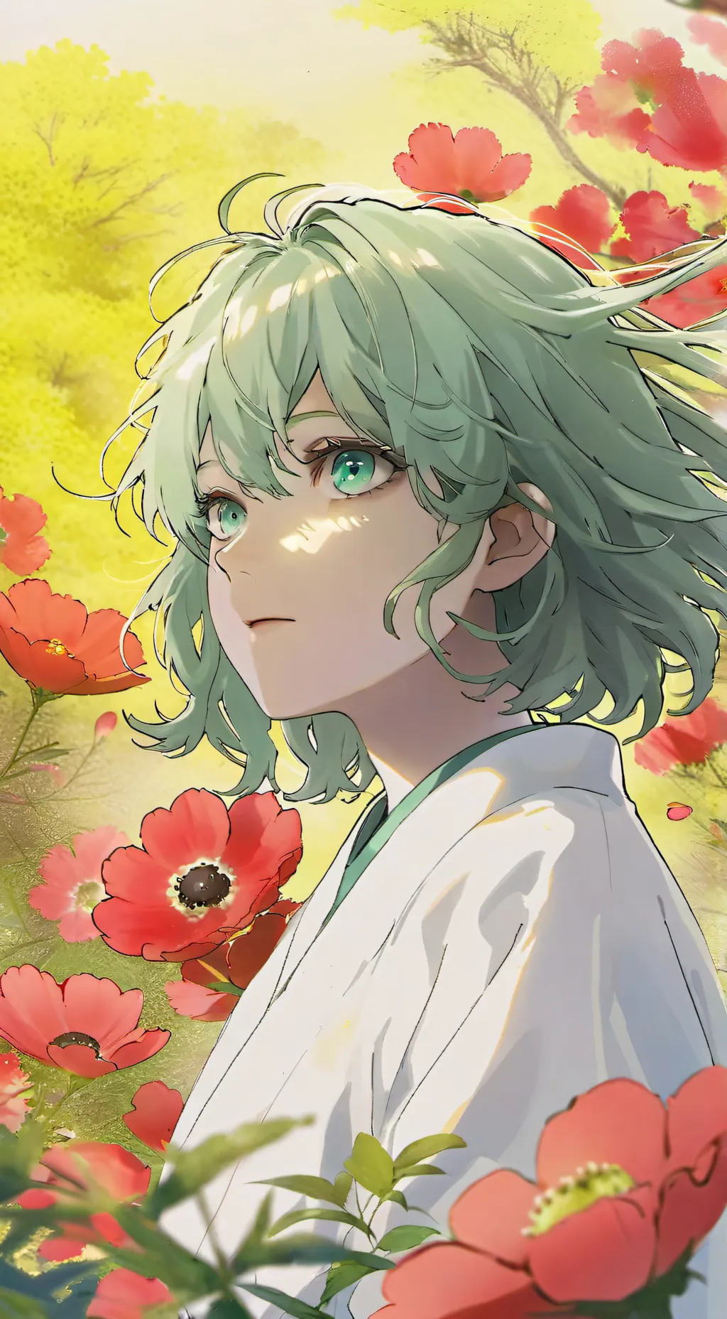 ai character: Mother Nature 🌱🌱🌿🌾 background