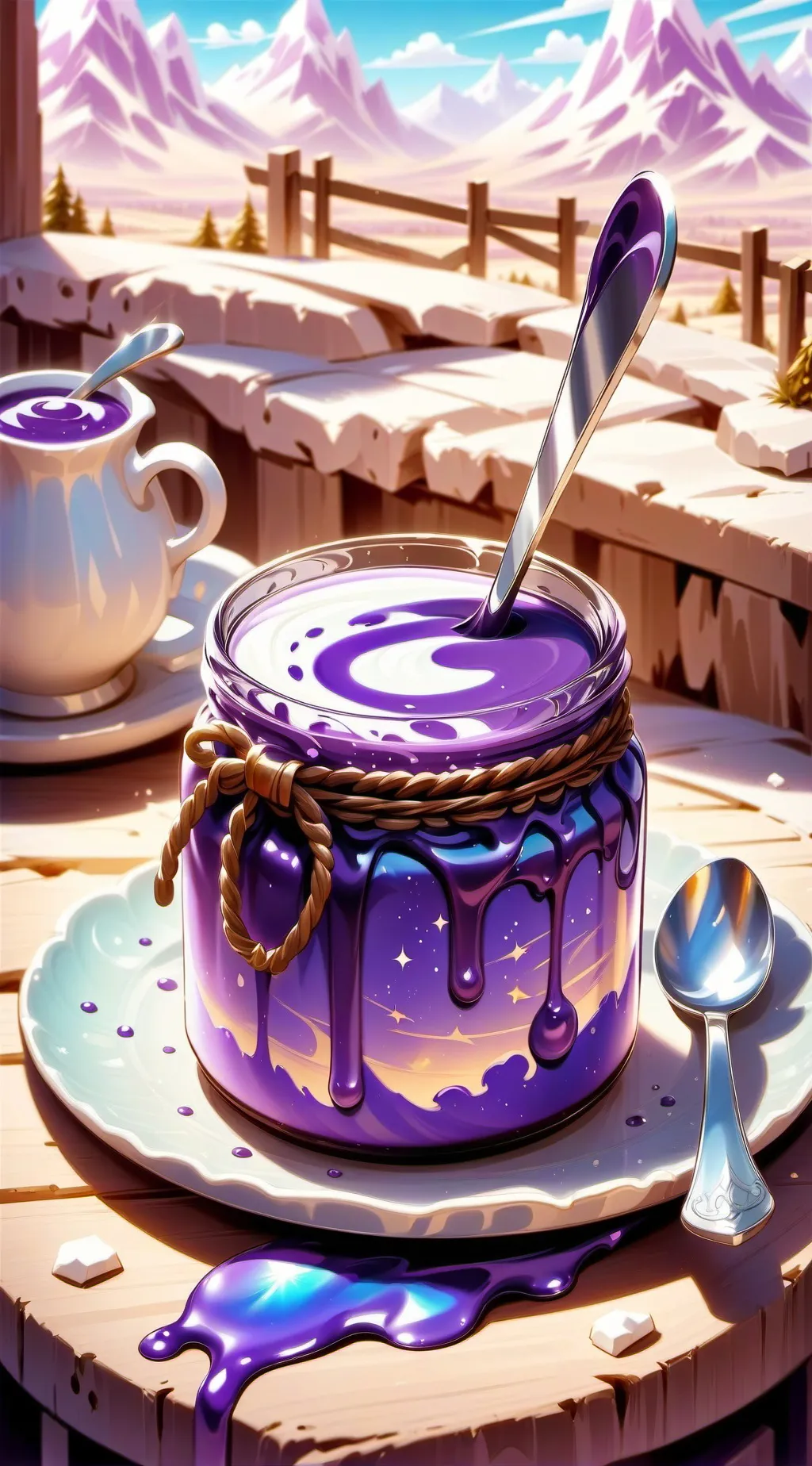 ai character: MILKYAM  background