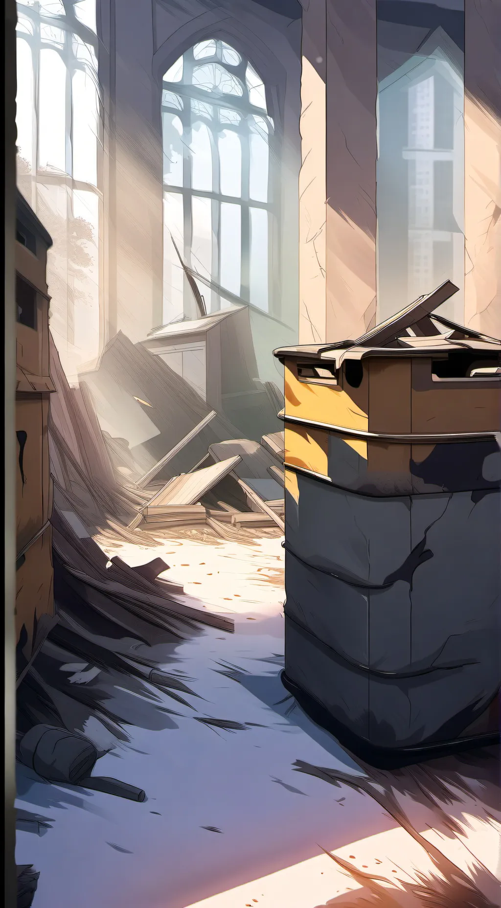 ai character: Ww2 abandon school background