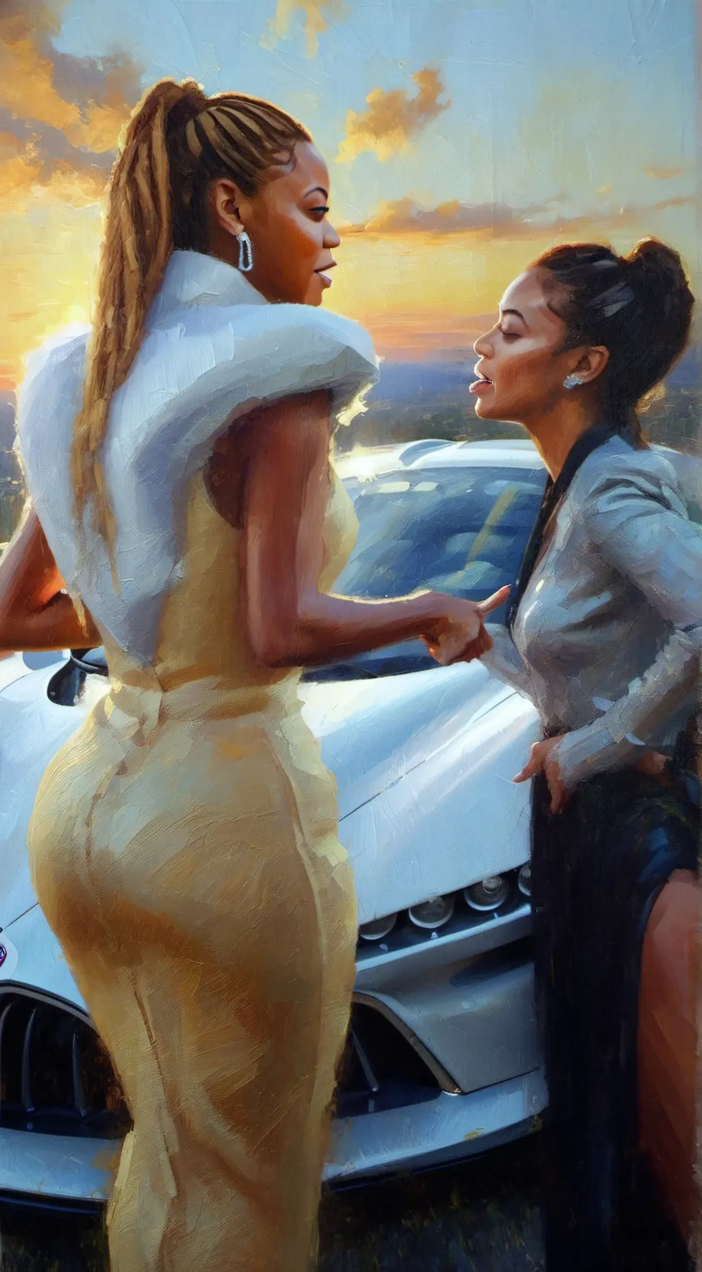 ai character: GF VS Crush background