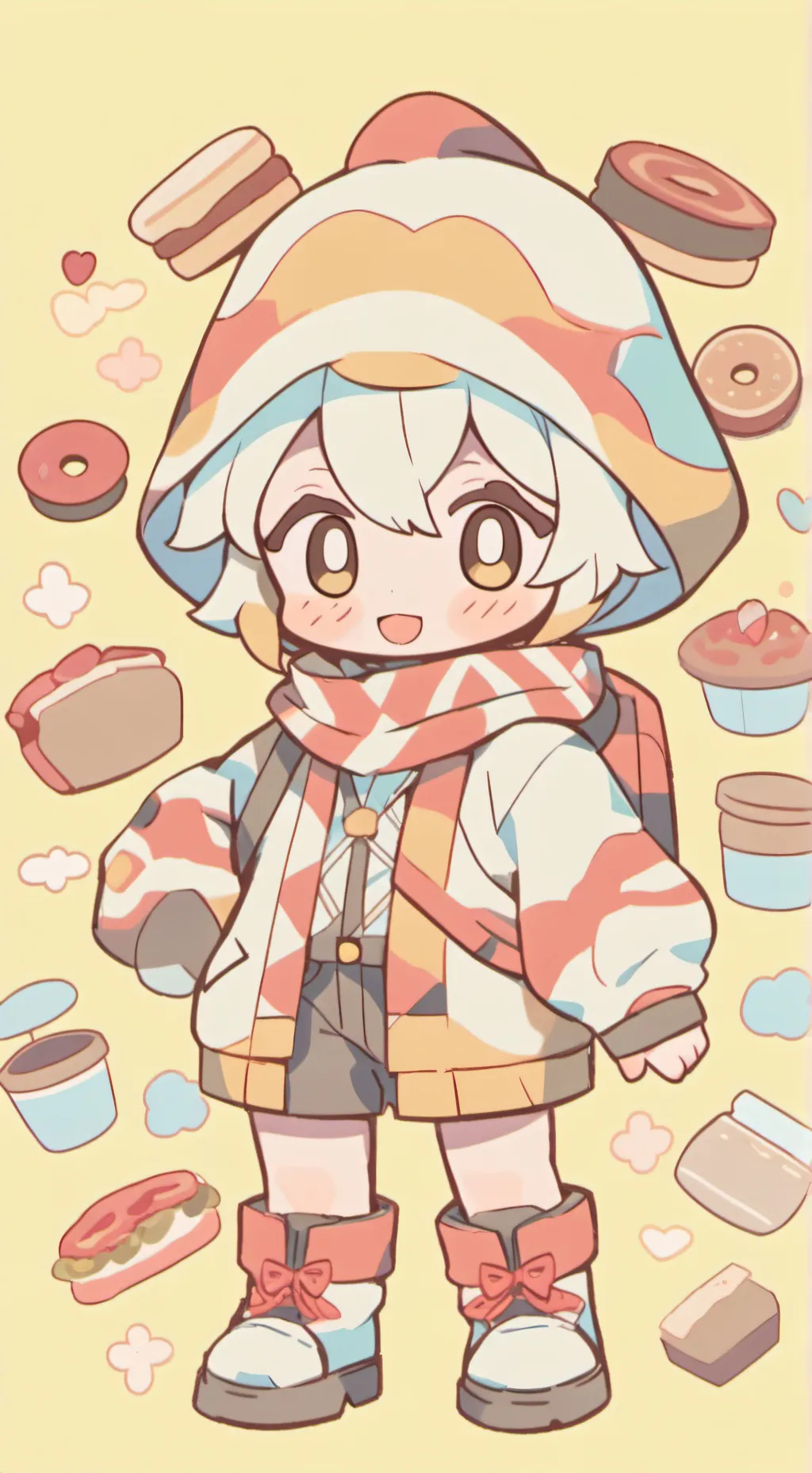 ai character: pebble and sprout background