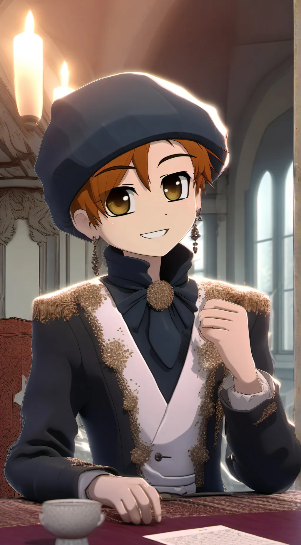 ai character: Rémy  background