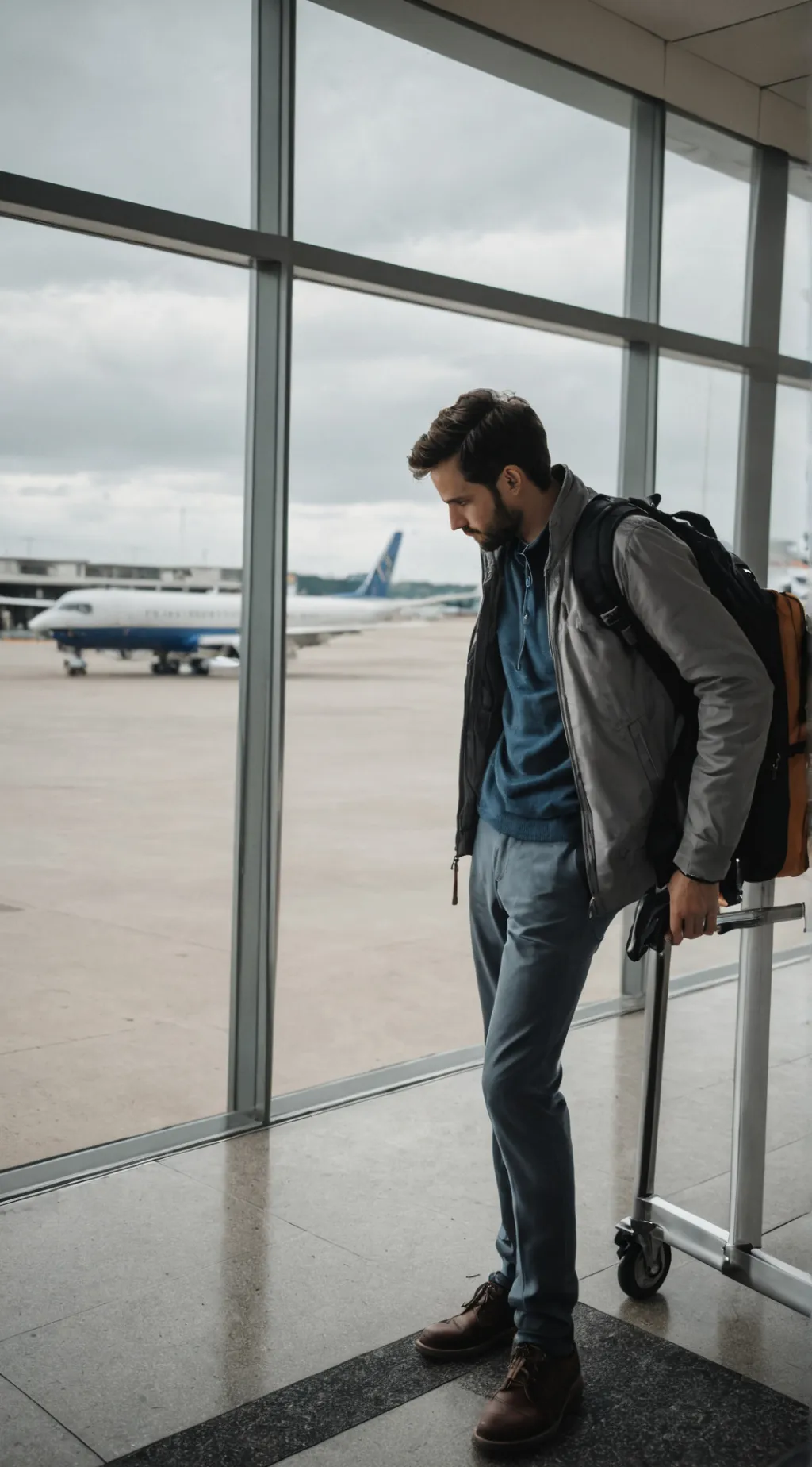 ai character: Happy flight background