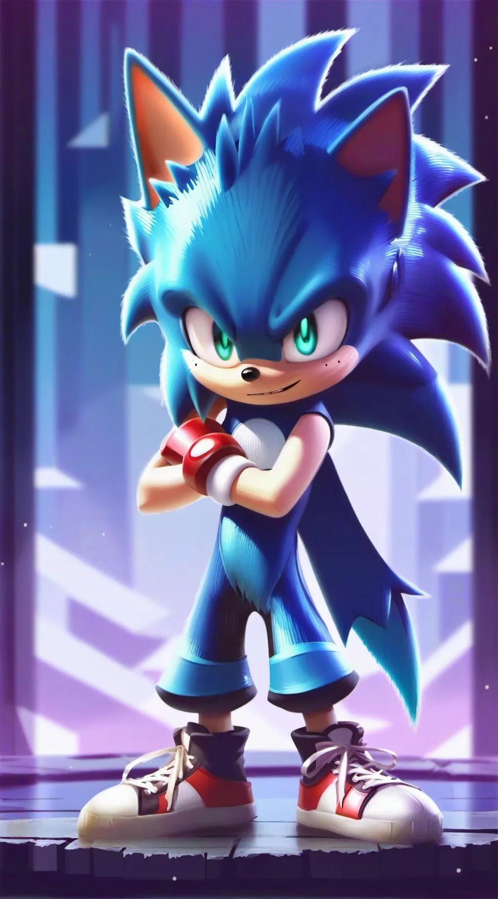ai character: sonic  background
