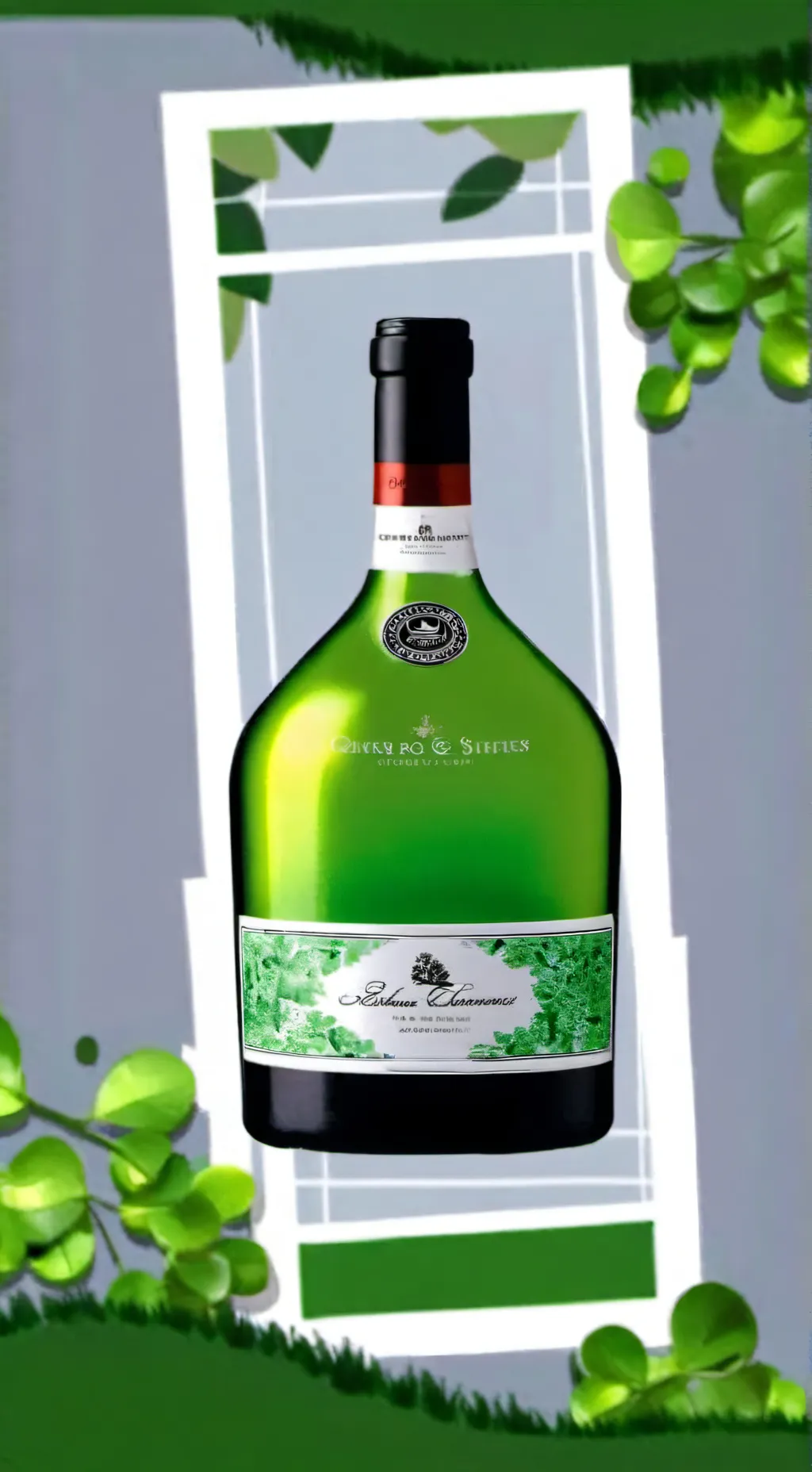 ai character: blue leaven background