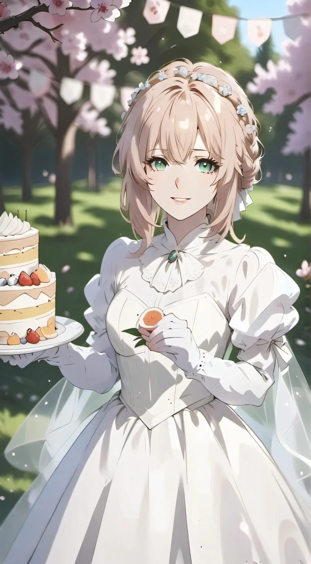 ai character: WeddingCake Cookie background