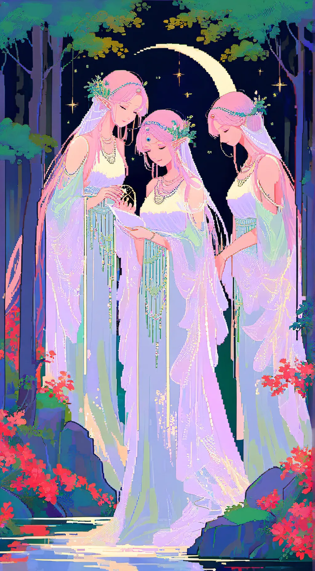 ai character: Fairy grill background