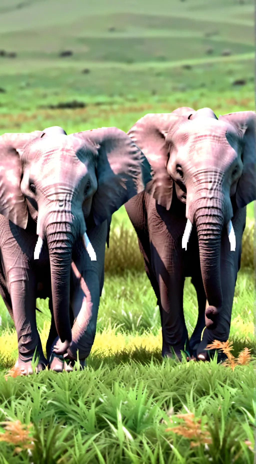 ai character: Elephant herd, background