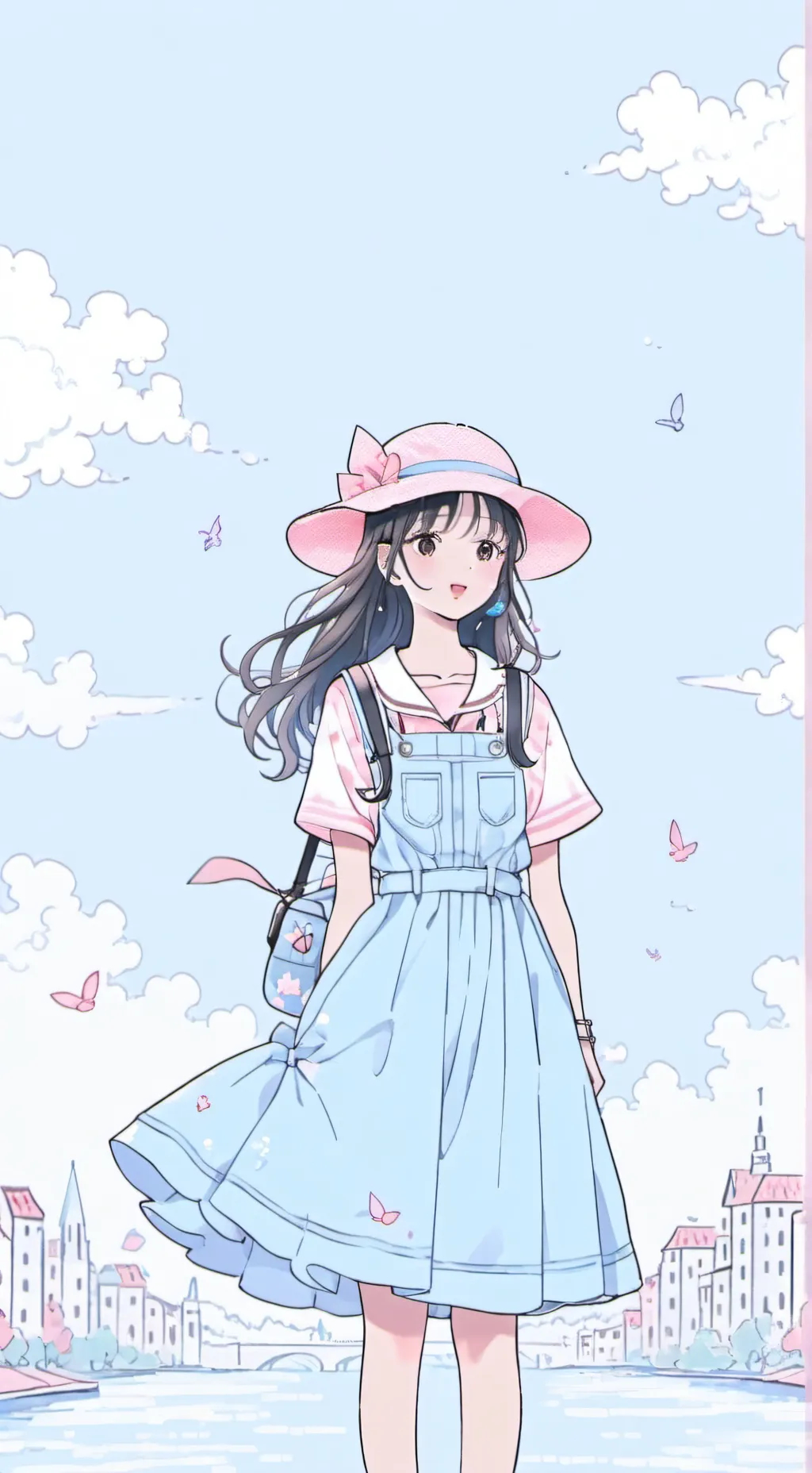 ai character: Cute girl background