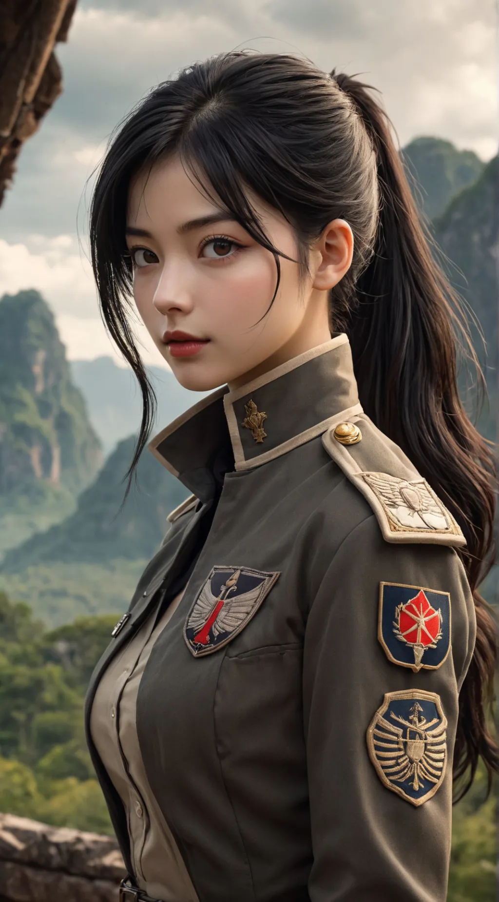 ai character: Captain Elysia background