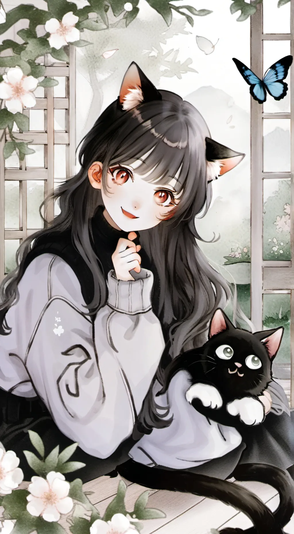 ai character: Misty Grey Spirit background