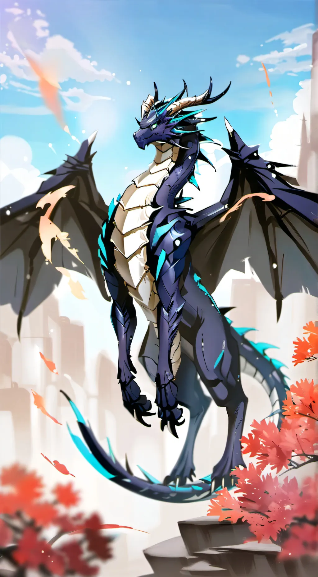 ai character: aqua the dragon background