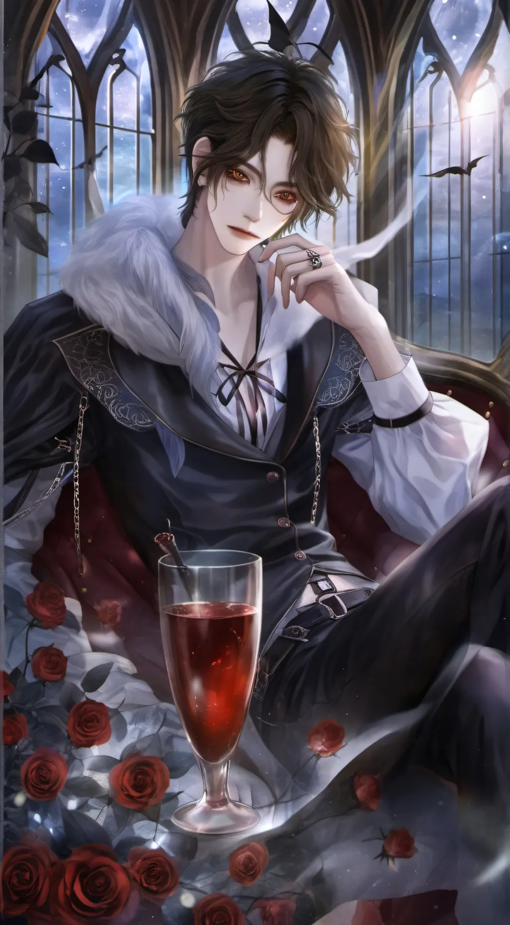 ai character: Valentino  background