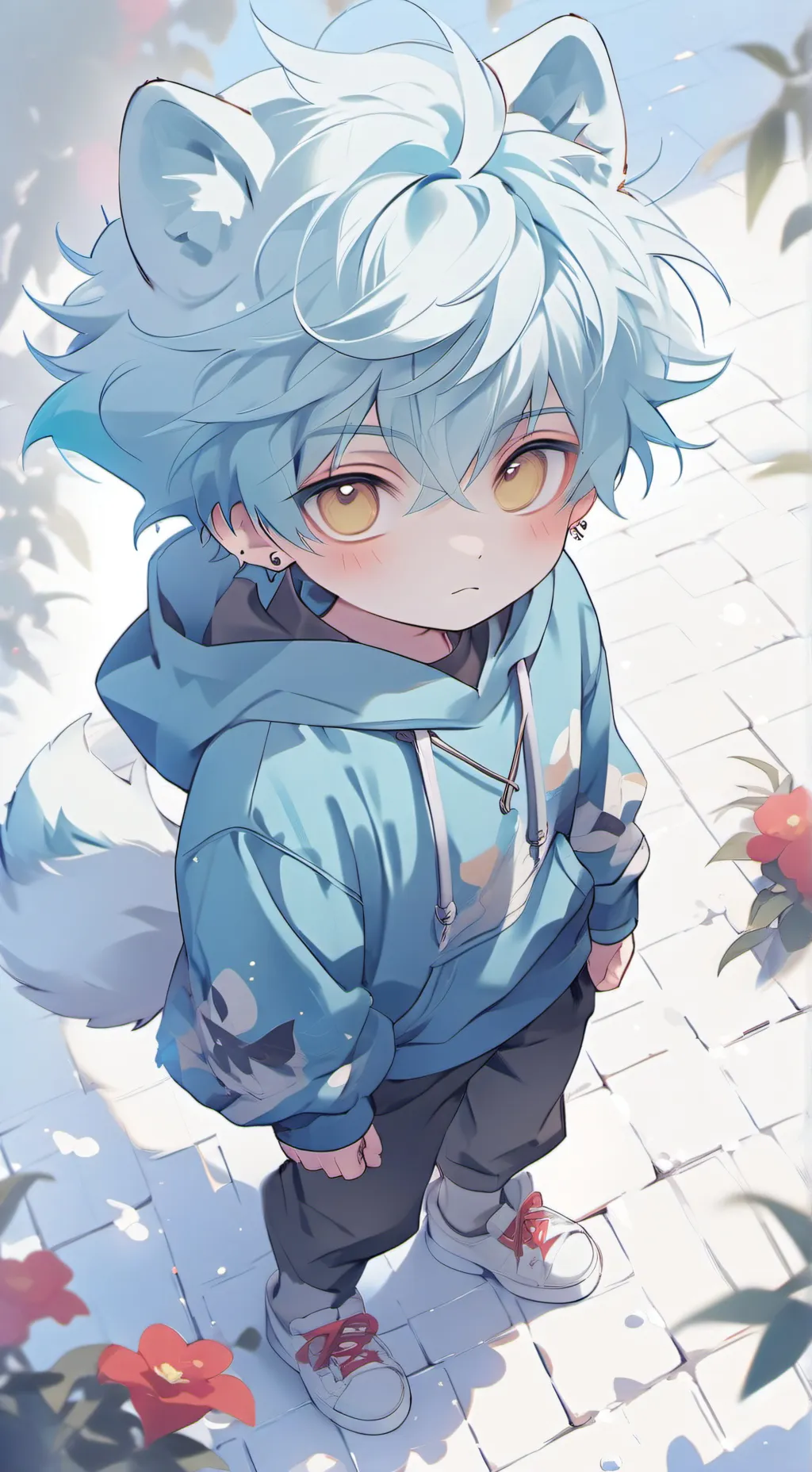 ai character: MHA Ur Future Kid background