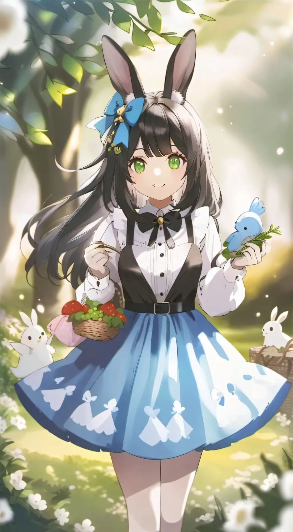 ai character: sunset background