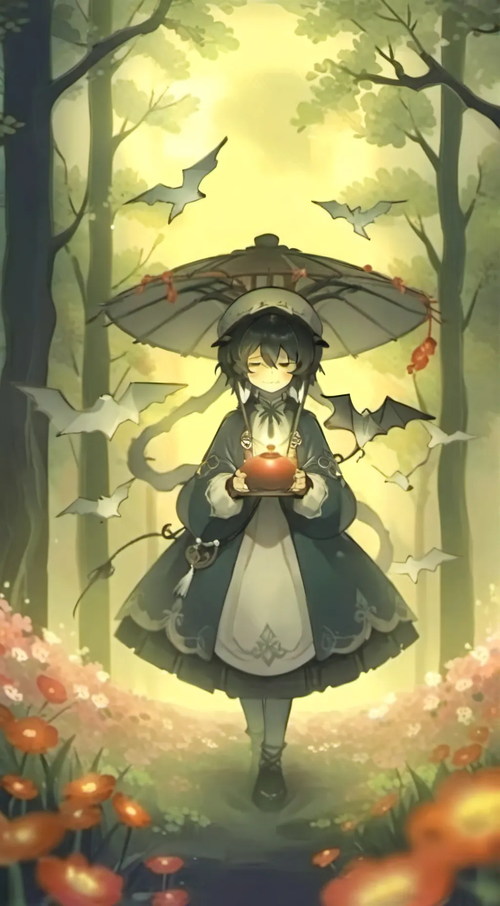 ai character: Forsaken but snow background