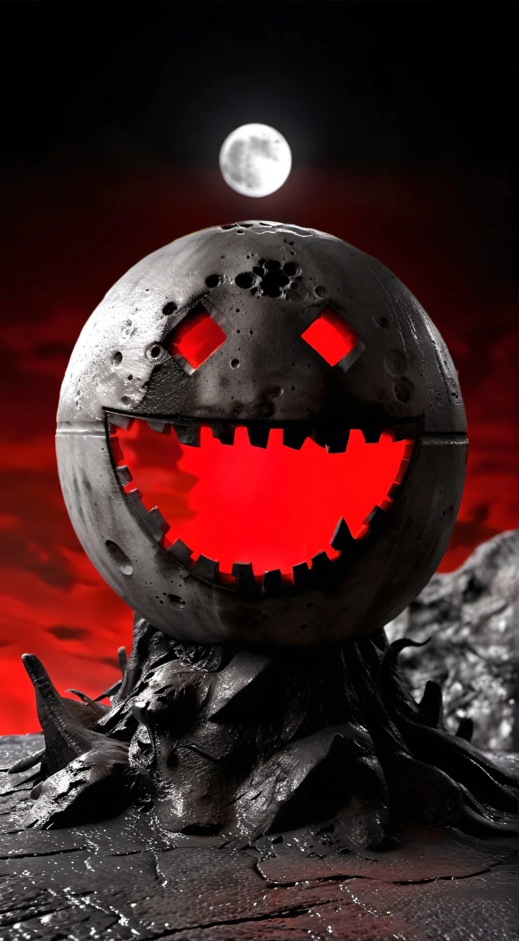 ai character: the moon woke up  background