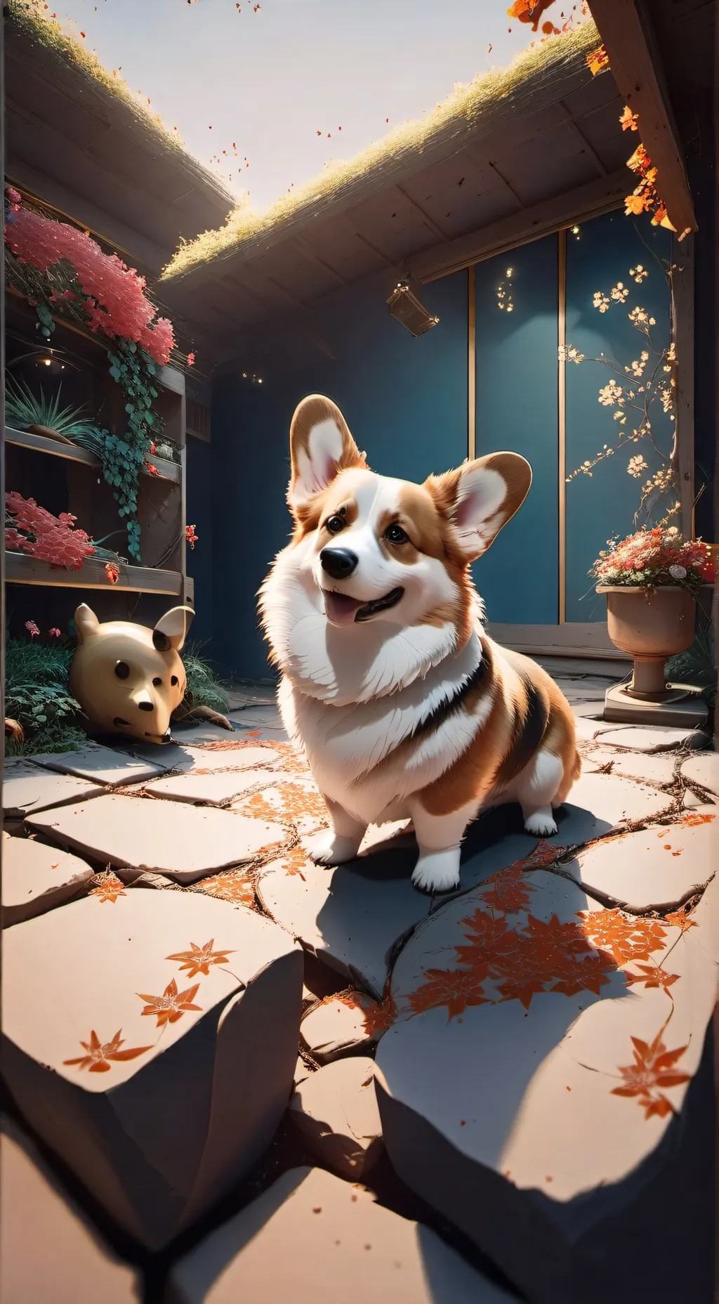 ai character: Corgi background