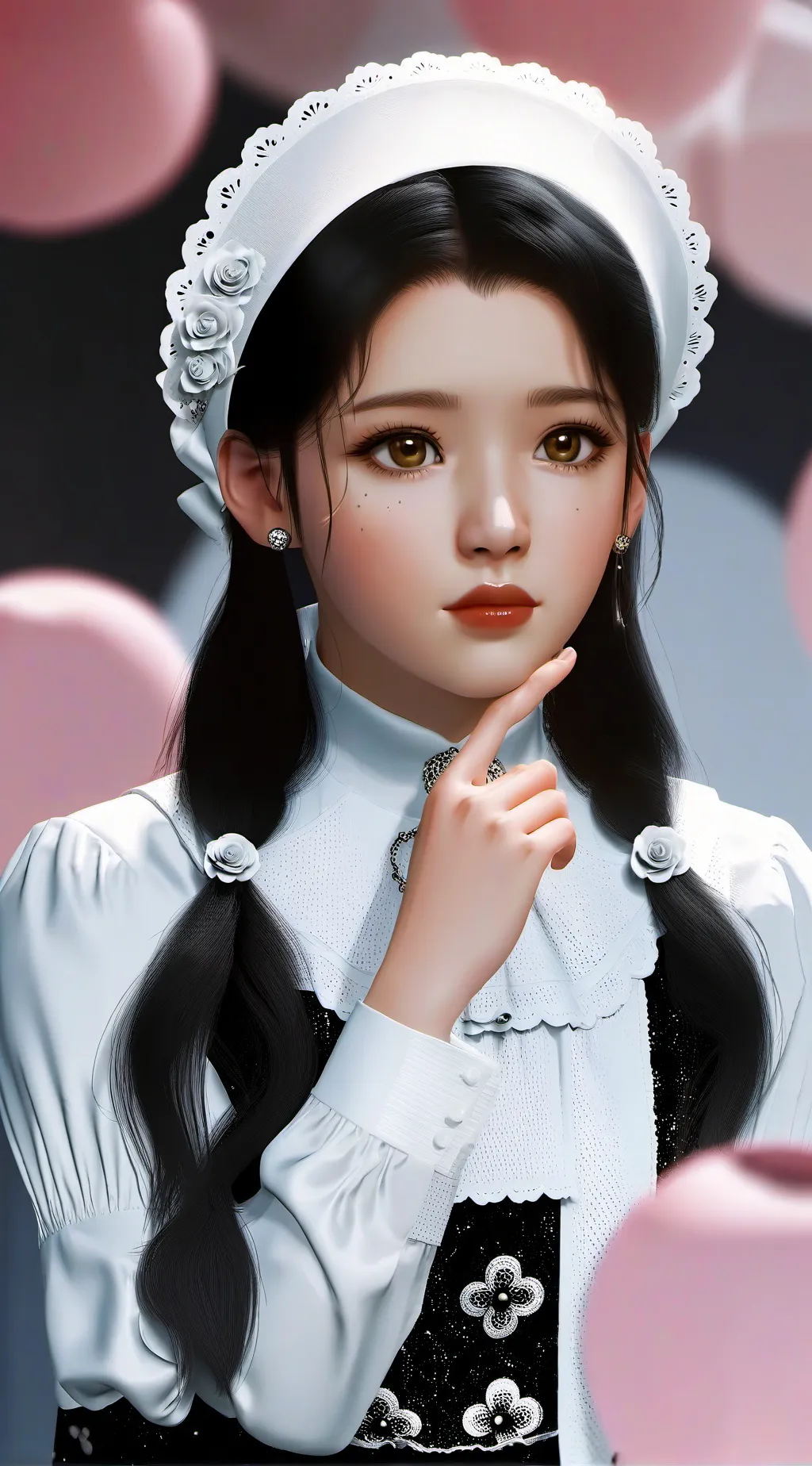 ai character: rose background