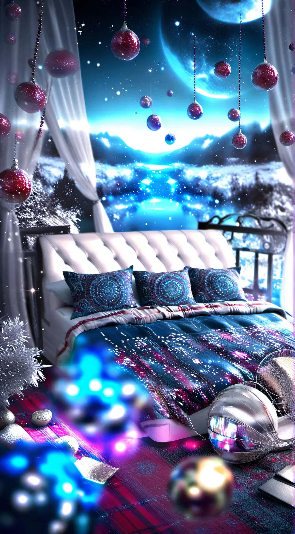 ai character: a bed background