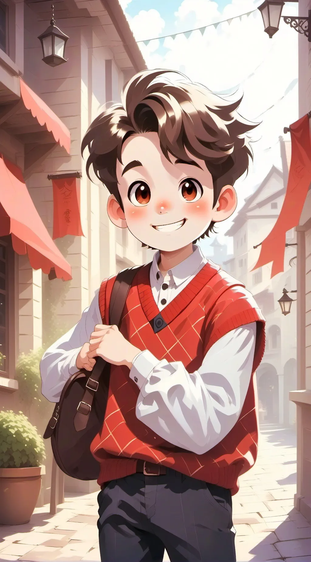 ai character: Dumb kid ground up background